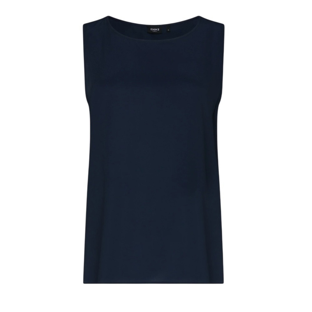 Marella sleeveless shoulder pad crew neck cotton top size S like new condition